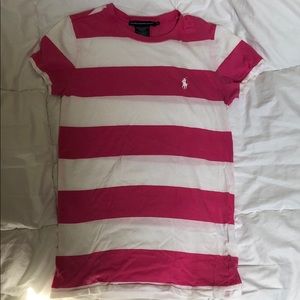 LAST CHANCE!! Pink and white Ralph Lauren t-shirt